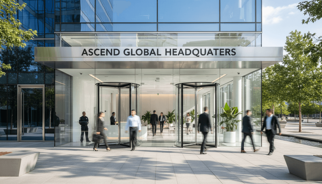 Office building entrance
